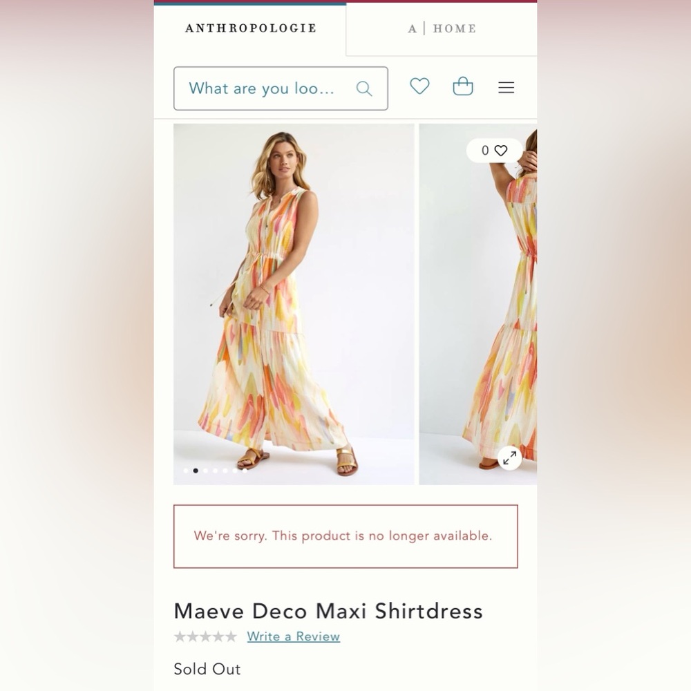 Maeve Anthropologie Shirtdress Multi-Color Maxi Dress - 8